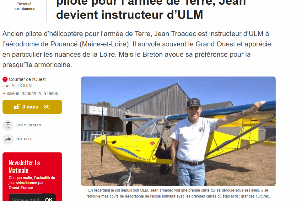 Jean Troadec , notre instructeur à l’honneur